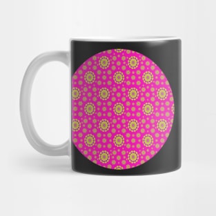 In the Pink with Purple and Lime. A cute retro design in bright, fun colors. Mug